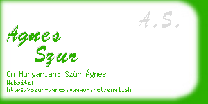 agnes szur business card