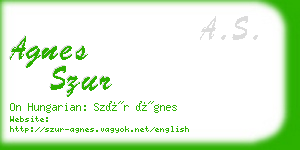 agnes szur business card